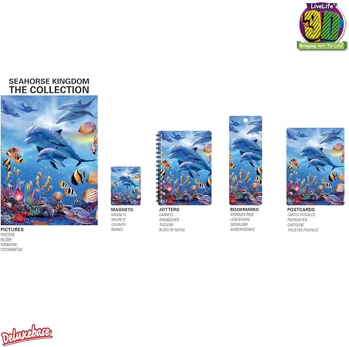 3D LiveLife Bookmark - Sea Turtle Swim from Deluxebase. Cute Lenticular Sea Turtle Page Marker. Animal Themed Accessories for Book Lovers. Small Gifts for Men, Women, Writers and Teachers.
