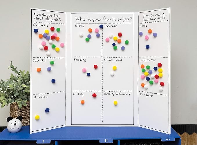 Ghostline® Foam Presentation Board, White, 1/2" Faint Grid 28" x 22", 5 Boards