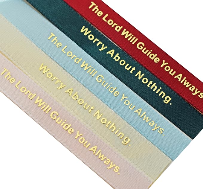 Cross Paper Clips with Ribbons Set. 30 Gold Paper Clips 10 Bible Religious Ribbons, Christian Gifts for Women Easter Eggs fillers