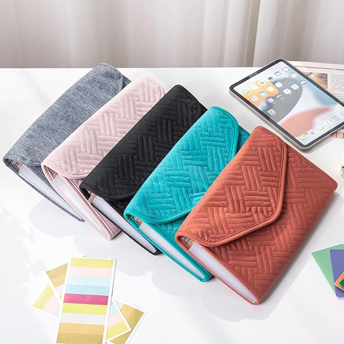 Fabric Bill Organizer with Pockets 10x6 Receipt Organizer for Business - Receipt Holder Organizer - Cash Organizer -Coupon Holder - Money Organizer for Cash- Small Accordion File Organizer
