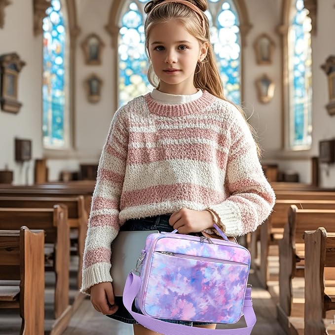 Jumpopack Bible Cover Case for Women Grils Bible Cover with Shoulder Strap Bible Case for Bible Study Accessories-Ideal Gift for Women and Girls（Purple）
