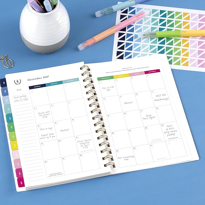AT-A-GLANCE 2027 Planner, Simplified by Emily Ley, Weekly & Monthly, 5.5" x 8.5", Camp Gingham (EL58-201-27)