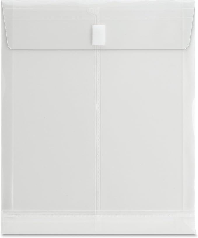 Sparco 02013 Poly Envelope,Letter,Top Opening,1" Expansion,Clear
