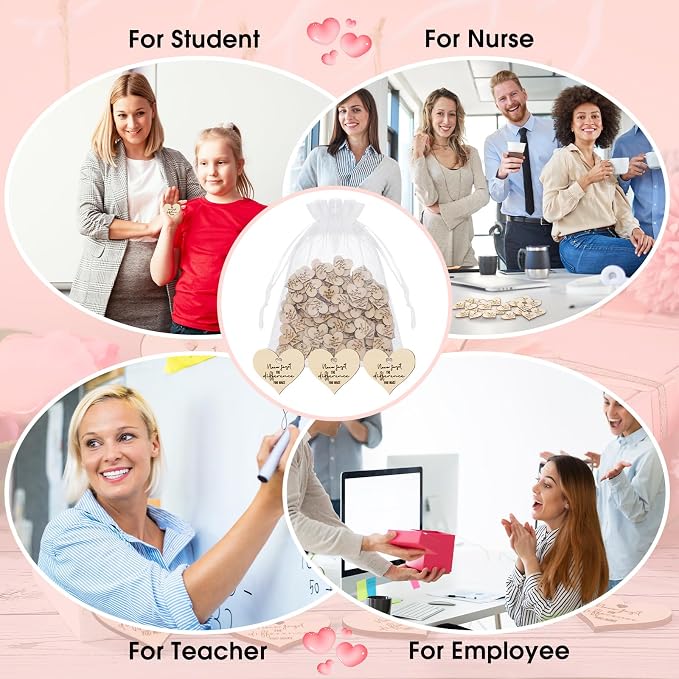 Weysat 150 Pcs Token of Appreciation Coins Bulk Wooden Never Forget The Difference You Make Appreciation Tokens Thank You Bookmarks Gift for Housekeeping Employee Staff Nurse Teacher