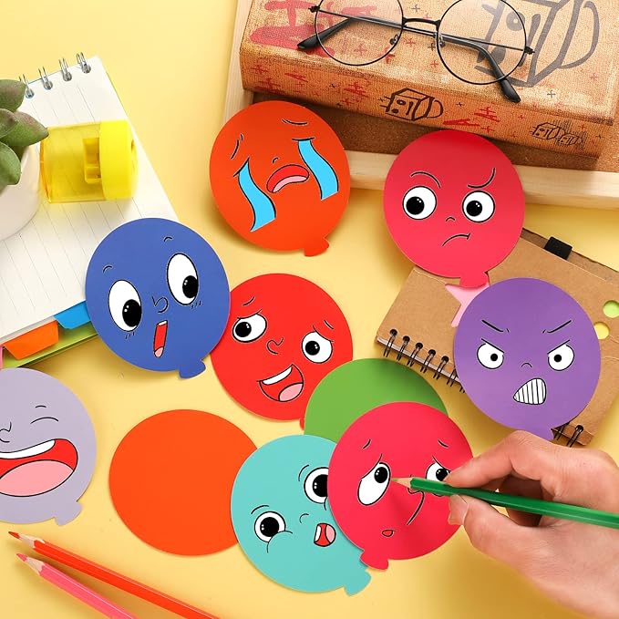 Geyee 108 Pcs Balloon Cutouts Colorful Paper Bulletin Board Decorations Assorted Color Hot Air Balloon Die Cut for Teachers Kids DIY Projects Craft Classroom Wall Decor