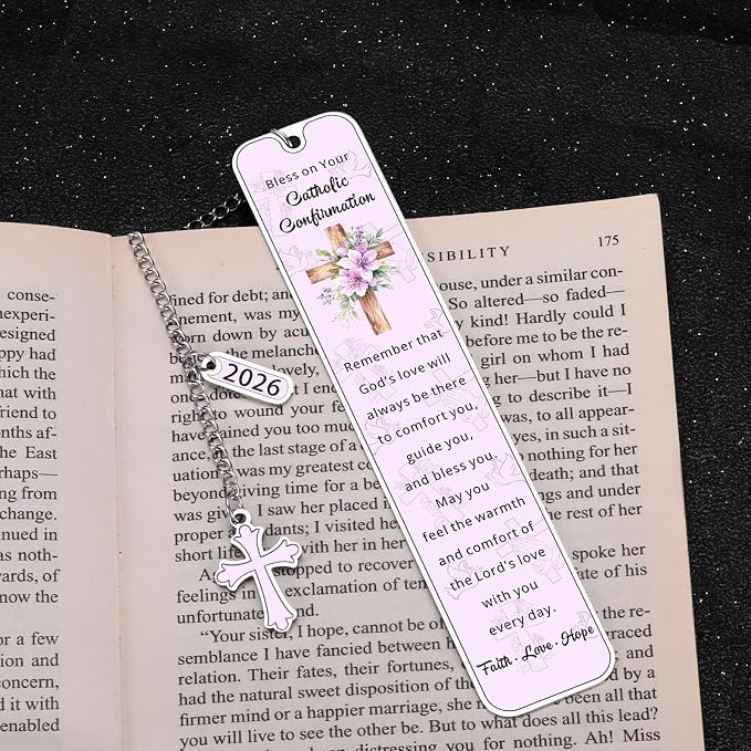 2026 Catholic Confirmation Gifts for Teenage Girl Bookmark - Girls Christian Confirmation Gifts for Teen Girls Religious School Supplies Party Favors for Guests Catholic Easter Basket Stuffers