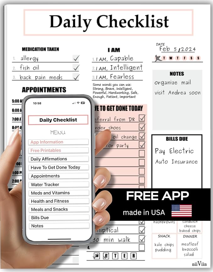 ADHD Planner for Adults & Women - 2026 Productivity Planner & Daily To Do List & Task Notepad, Neurodivergent Tools for Adults, Undated Full Focus Organization Pad with 50 Tear-Off Sheets, 8.5 x 11 Inch
