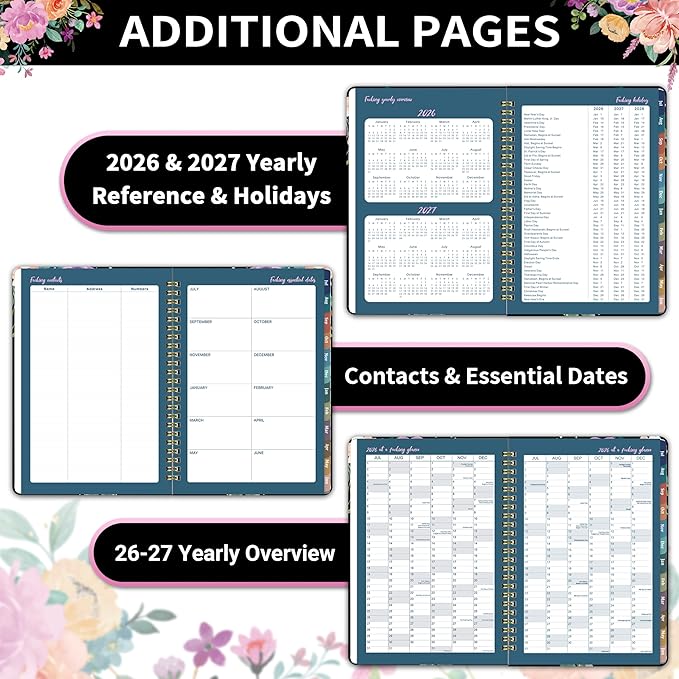 Planner 2026-2027 - Funny it 2026-2027 Weekly & Monthly Planner, Jun. 2026 - Jul. 2027, 6.4'' x 8.5''(A5), Academic Calendar Planner with Colorful Monthly Tabs, Back Pocket