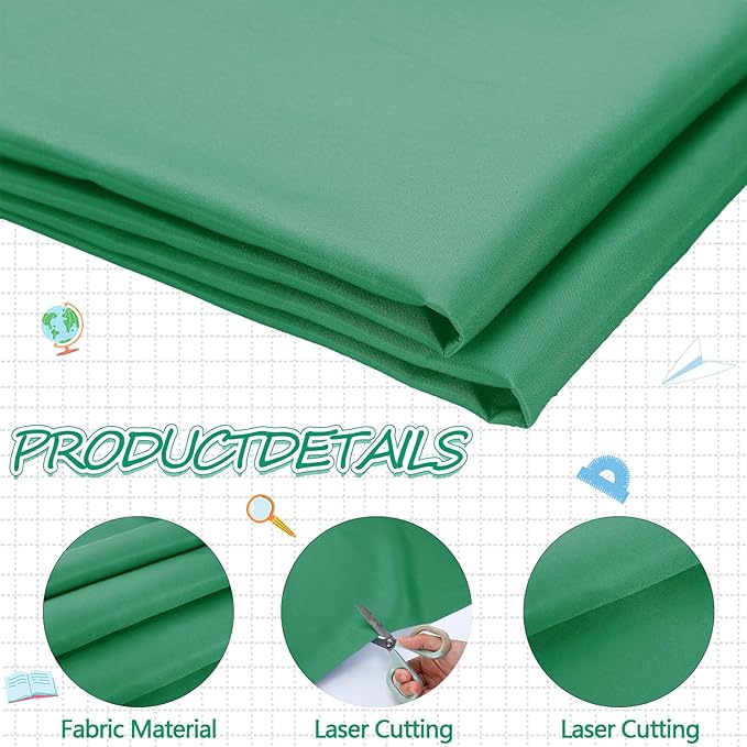 Mindsoft Bulletin Board Fabric 48 '' x 107 '' Class Fabric for Classroom Bulletin Board Decor, Pillows, Curtains, Crafts(Bright Green)
