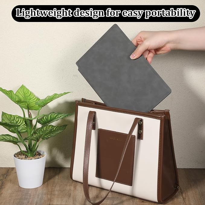 Thinp A5 Dry Erase Notebook, 9.5x6.6 Inch Whiteboard Notebook Reusable Folding White Board Double Sided Handheld Whiteboard for Business Office School Home (Gray)
