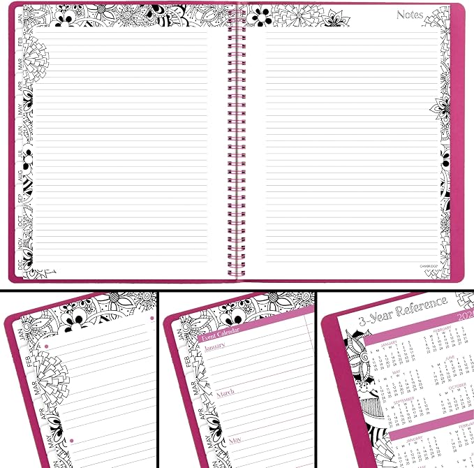 Mead Cambridge 2027 Appointment Book Planner, Weekly & Monthly, 8.5" x 11", Hourly, FloraDoodle (589-905-27)