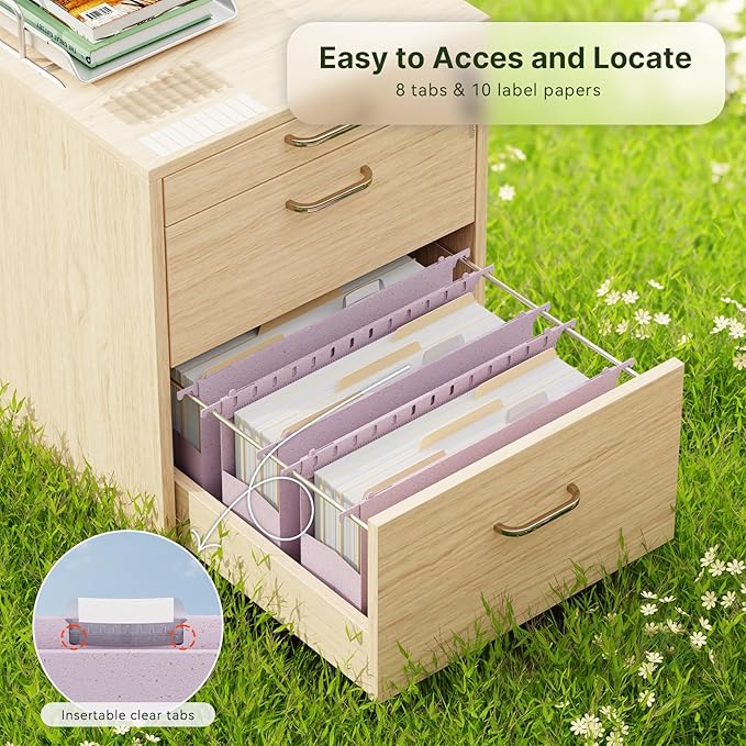 XINGIA Legal Size Hanging File Folders Extra Capacity,3'' Expansion Plastic File Folders Hanging with Tabs,6 Pack Wheat Straw Heavy Duty File Cabinet Folders for Office School,Expanding File Folder