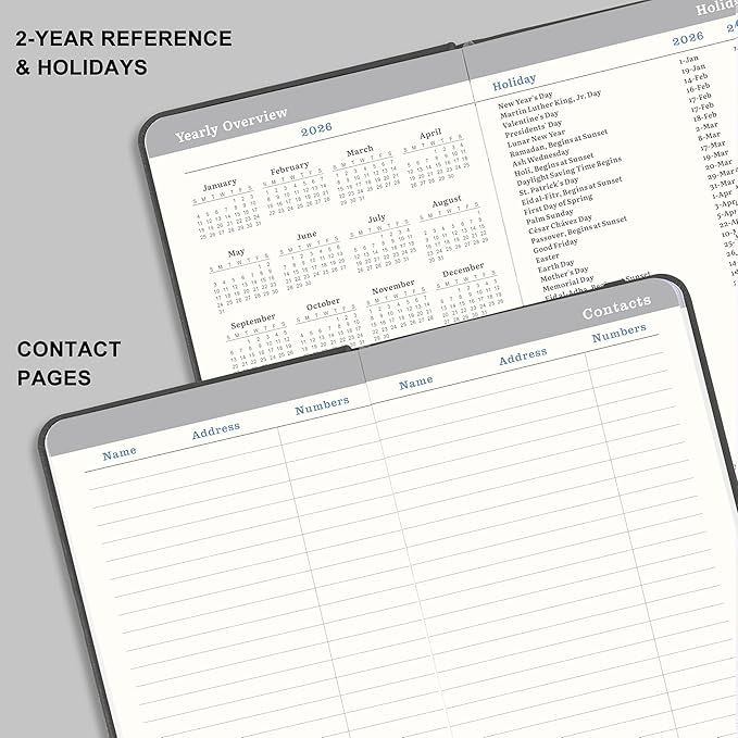 Pocket Calendar 2026-2027 - Pocket Calendar for Purse, Jul. 2026 to Jun. 2027, 6.4'' x 3.9'', Academic Planner Weekly and Monthly, with Elegant Leather