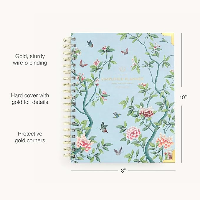 Simplified 2026 12-Month Spiral Weekly Planner — Faraway Land — January 2026 - December 2026, Calendar Year Organizer with Stickers, Pockets, and Keepsake Box