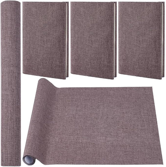 CRASPIRE 51 x 11.8 Book Cloth Books Binding Coffee Color Linen Fabric Surface Paper Backed Bookcover Densely Woven Cloth Books Album Scrapbooking Archival Covering Protector Bookbinding Supplies