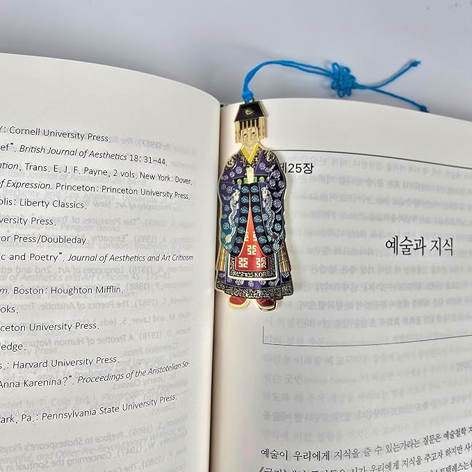 Korean Hanbok Bookmark 5 Pack with Tassels, Traditional Costume Character Page Holder, Cute Bookmarks for Women, Book Stuff, Reading Accessories for Book Lovers, Bible Bookmarks