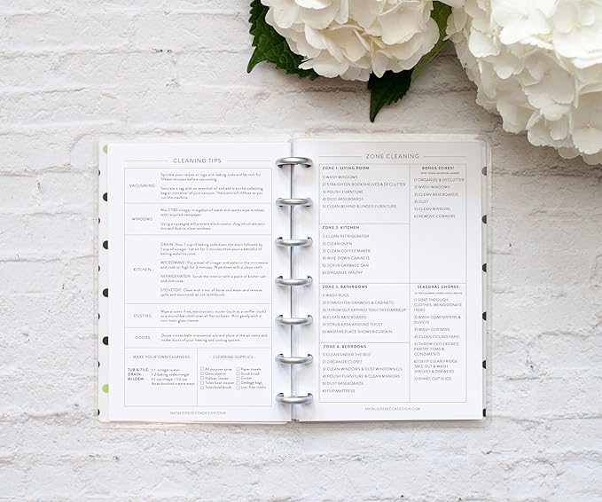 BetterNote Cleaning Plan Refill for Disc Notebook, Daily and Weekly Lists, 6 Month Supply, Fits Happy Planner, Levenger Circa, Staples Arc, TUL (7-Disc, 4.6”x7”)