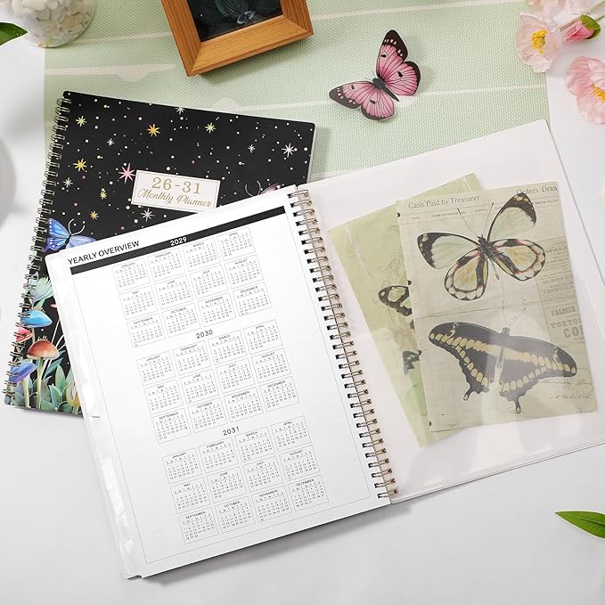 2026-2031 Monthly Planner - 5 Year Planner, July 2026 - June 2031, 5 Year Calendar 2026-2031 Monthly Planners, 9" x 11", Calendar Planners with 60 Months Tabs, Double-Side Pocket, Notes Pages