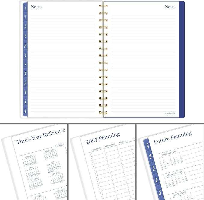 Mead Cambridge 2027 Planner, Weekly & Monthly, 5.5" x 8.5", Cyane (1844-200-27)