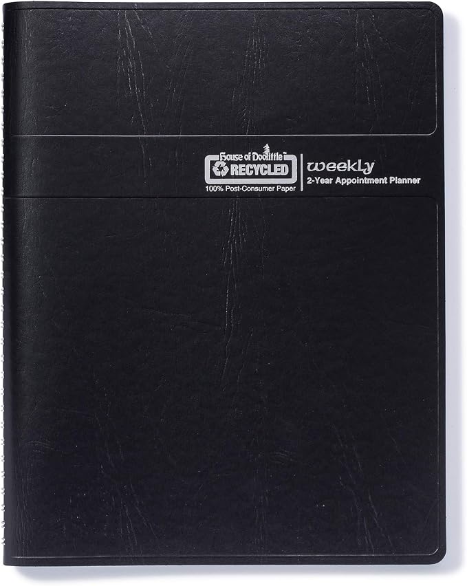 House of Doolittle 2025-2026 Two-Year Professional Weekly Planner, Black, 8.5 x 11 Inches, January - December (HOD272002-25)