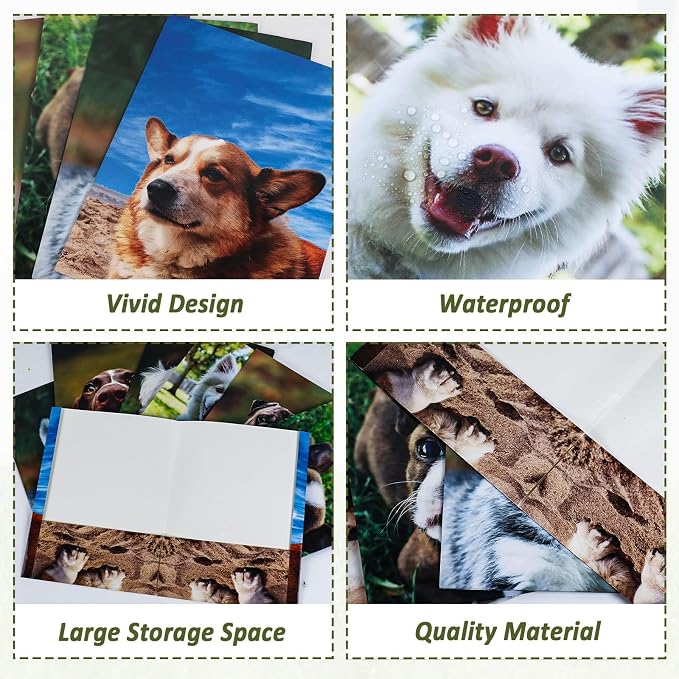 16 Pcs Puppy Pocket File Folders Letter Size Paper Dog Folders Bundle Cute Pet Decorative File Folders Office Products with Vivid Decor Portfolios Folders for School Home Office Kids Work Supplies
