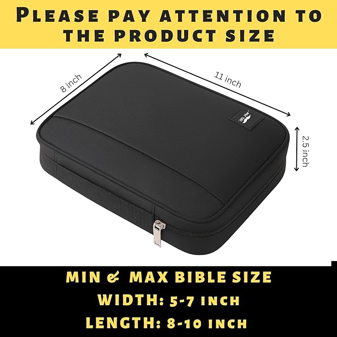 Mr. Pen- Bible Case, Bible Bag, Black, Bible Covers, Bible Holder, Bible Bags Canva, Study Bible Case, Bible Cases, Bible Covers for Bible Study, Covers for Bible, Bible Book