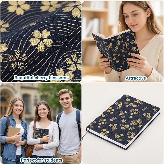Paperback Book Cover, Adjustable Soft Fabric Book Cover, Books Covers Fit A5 Size 5.5x8.2 Inch Paperbacks for Notebook Journal, Hardcover Protection