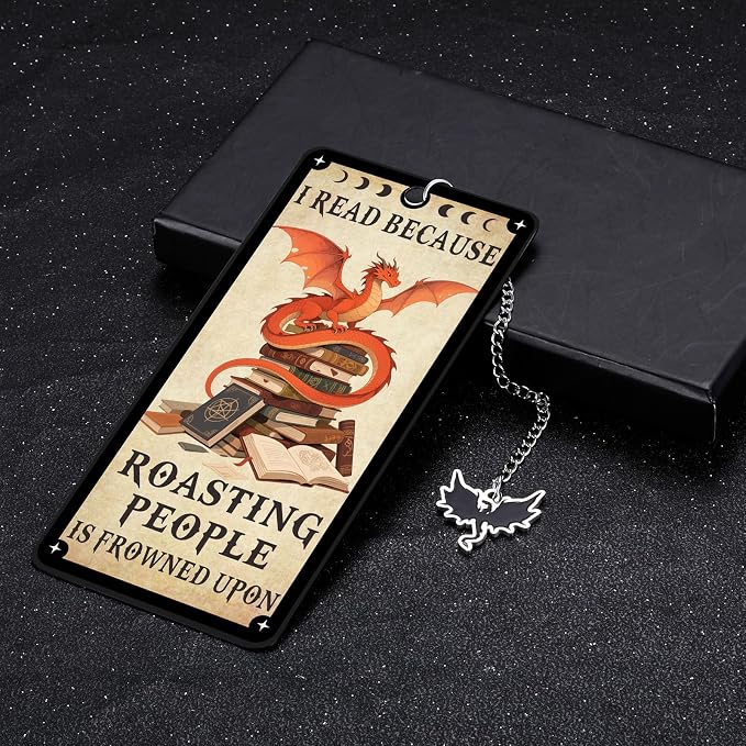 Dragon Bookmark - Dragon Gifts for Women Men Girls Fantasy Bookmark Gifts for Book Lovers Women Men Dragons Stuff Bookish Gift Funny Book Marks for Reading Kids Books Accessories for Reading Lovers