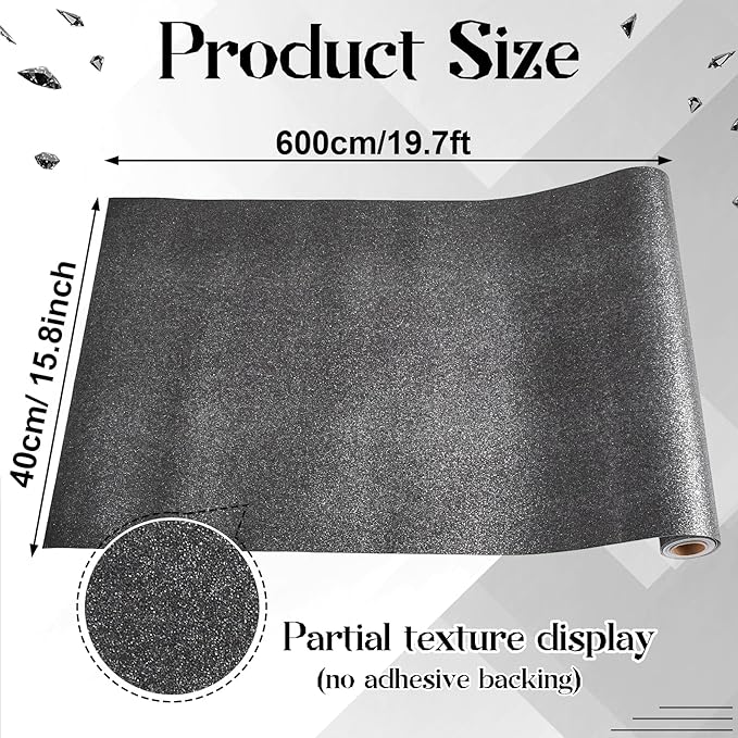 gisgfim 16" x20ft Glitter Bulletin Board Paper Roll Sparkle Color Bulletin Board Background Poster Paper Non Fading Gift Wrapping DIY Art Crafts for Office Classroom Decoration, Chalkboard