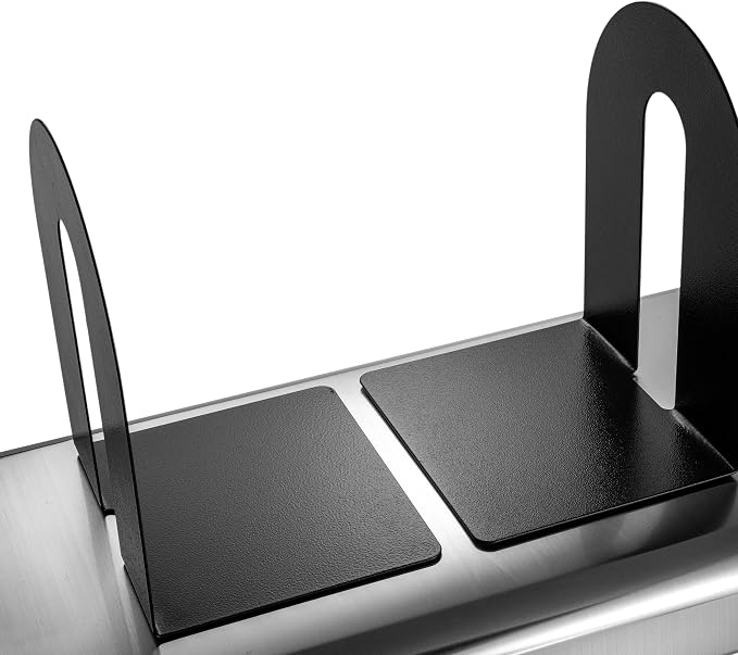 Officemate® OIC® Magnetic Heavy-Duty Bookends, 10" x 8" x 8", Black, (Pack of 12)