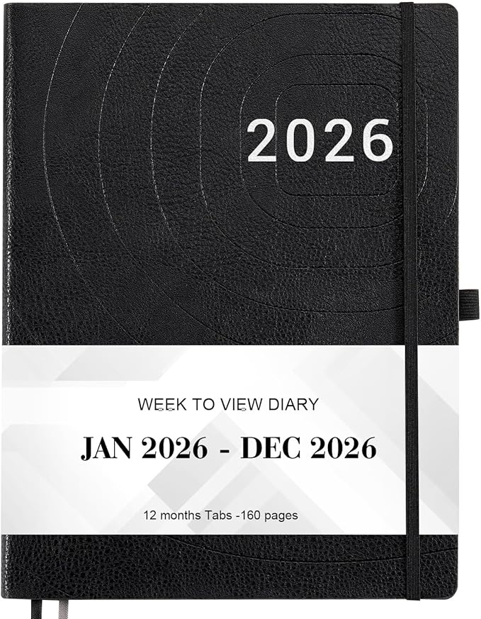 2026-2027 Planner - Weekly & Monthly Planner 2026-2027 with Pen Loop, to Achieve Your Goals & Improve Productivity, July 2026 - June 2027, Thick Paper, Inner Pocket, 8.5" x 11" - Black