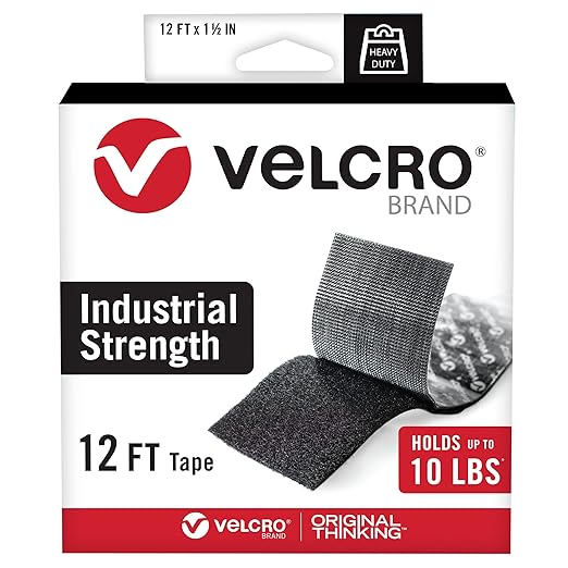 VELCRO Brand Heavy Duty 12 Foot Tape, 45 Foot Cut to Length Straps for Bundling, Hanging, Securing