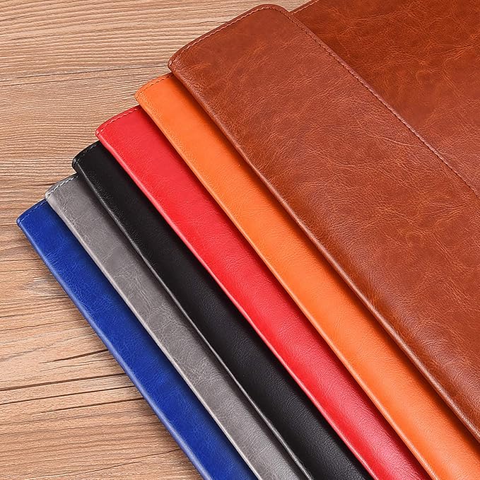 PU Leather A4 File Folder Document Holder Envelope Folder Case with Snap Closure for Receipt Contract Red