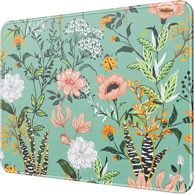 MROCO Essential Office & Gaming Mouse Pad, 8.5 x 11 Inch, Garden Whispers | Anti-Fray Stitched Edges, Functional Pattern Design, Non-Slip Rubber Base, Water and Stain Resistance