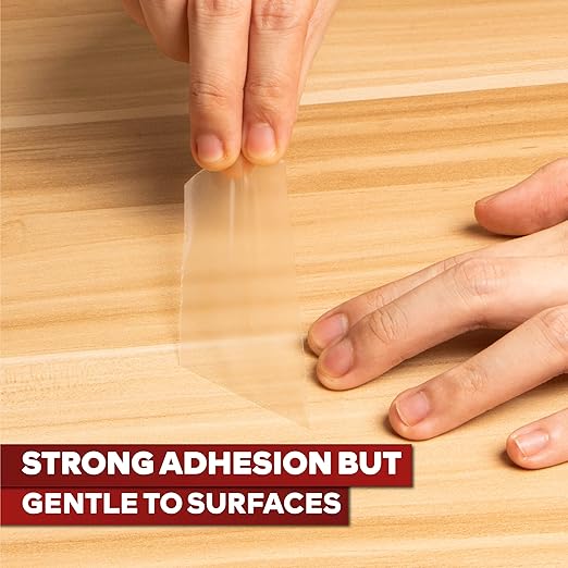 XFasten Removable Double Sided Tape Clear 2 inch x 20 Yards (Pack of 3, 180 Feet Total) Transparent Residue-Free Clear Double Sided Tape Heavy Duty for Crafts, Wall, Fabric, Dress, and Carpet