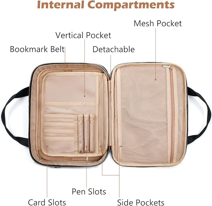 Aplufine Large Bible Case for Women-Bible Covers-Bible Carrying Case-Book Bags and Totes for Women with Detachable Shoulder Strap, Bible Gift