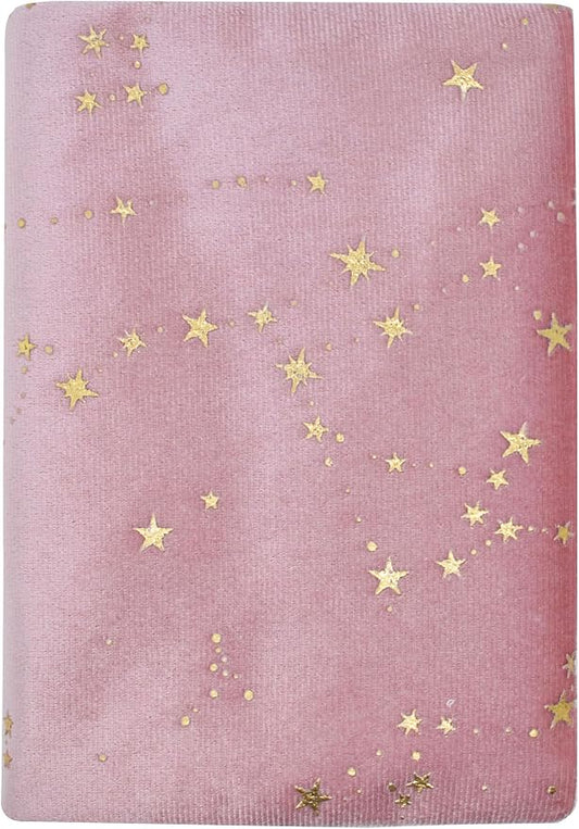 BLBMH Velvet A6 Book Cover 4x6 | Handmade Non-Stretch Fabric Sleeve with Bookmark | Washable Soft Protector for Paperback Bible Journal | Gift for Women - Velvet Pink