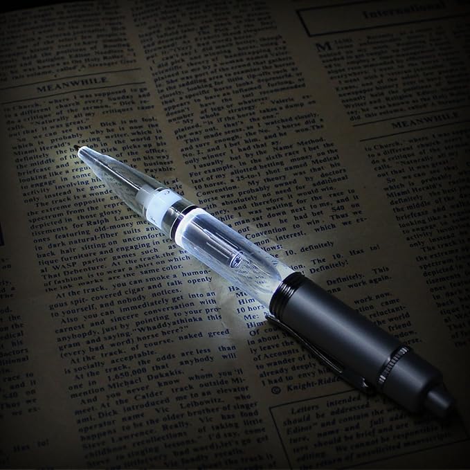 Glovion Led Light Pen,Penlight for Nighttime Writing - White - Pack of 4 Pens