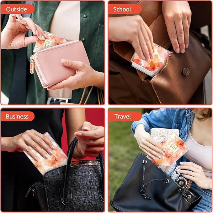 KONVINIT Pocket Calendar 2025-2027, Floral 2025-2027 Monthly Planner - 3.7" x 6.7" - Runs from July 2025 Until December 2027, 2026 Pocket Planner with PVC Cover for Home, School, Office Supplies