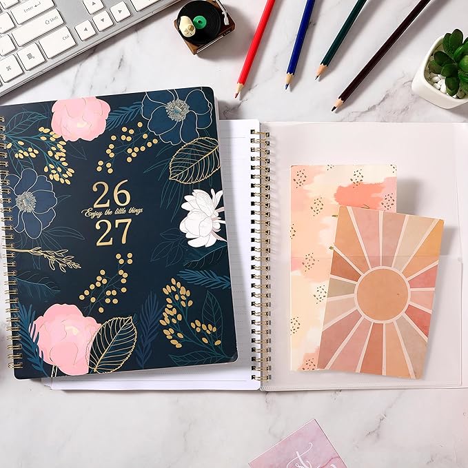 Planner 2026-2027 - Academic Planner 2026-2027, July 2026 - June 2027, Weekly & Monthly Planner, 8'' x 10", Calendar Planner, Colorful Monthly Tabs, Twin-wire Binding, Back Pocket, Holidays