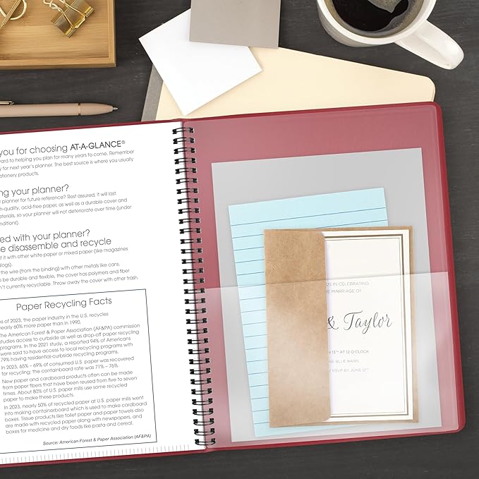AT-A-GLANCE 2027 Appointment Book Planner, Weekly, 8.25" x 11", Red (709401327)