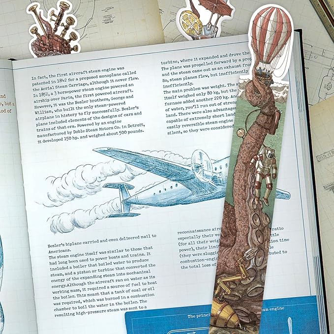 Hand-Drawn Octopus Bookmark - Eco-Friendly Paper Bookmark with Unique Design and Elegant Envelope - Perfect Gift for Book Lover - Set of 5