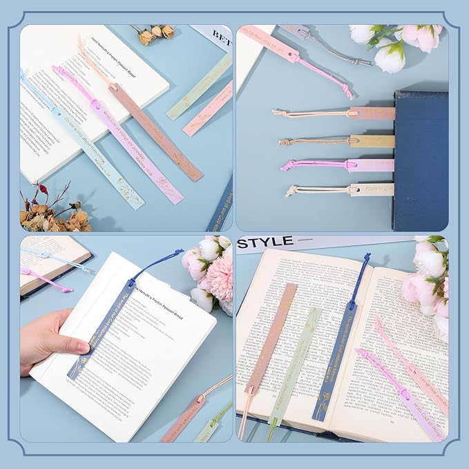 12Pcs Bible Bookmark, Christian Bookmarks for Women Leather Bookmark Gifts for Women Mom Kids Book Lovers Readers Students (Pastel)