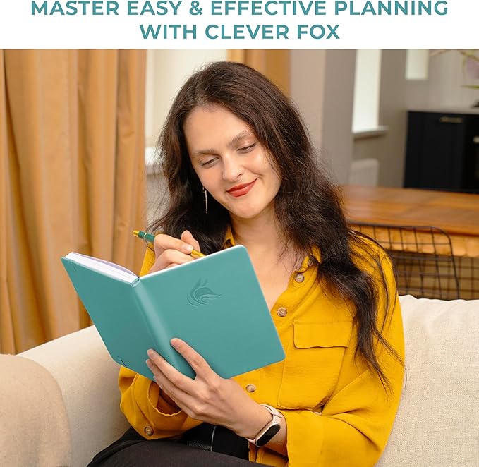 Clever Fox Planner Schedule – Undated Weekly & Monthly Life Planner with Time Slots, Appointment Book & Daily Organizer, A5 (Aquamarine)
