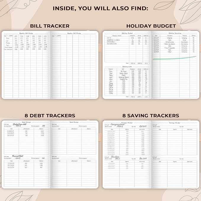 GoGirl Budget Planner – Monthly Financial Planner Organizer Budget Book. Expense Tracker Notebook Journal to Control Money, Compact (Rose Gold)