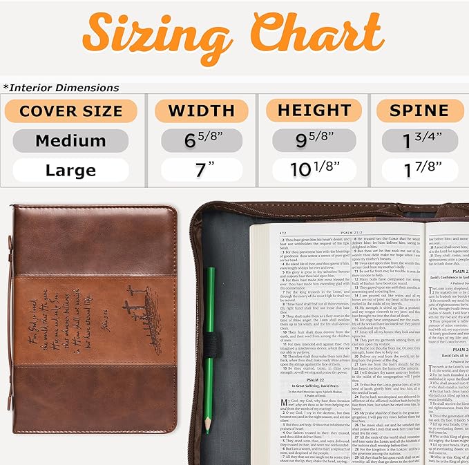Christian Art Gifts Gospel Two-Tone Bible/Book Cover - John 3:16 (Large)