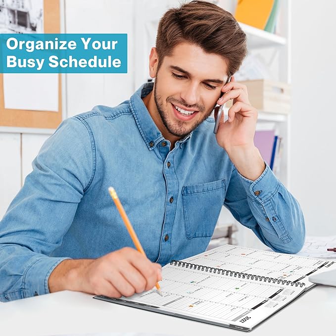Dunwell 2026-2027 Appointment Book 8.5 x 11, July 2026 to June 2027, 15-Minute Hourly Schedule Planner with Laminated Tabs, Daily Professional Agenda