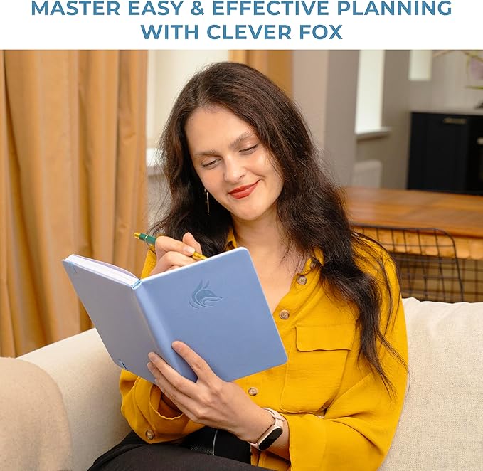Clever Fox Planner Schedule – Undated Weekly & Monthly Life Planner with Time Slots, Appointment Book & Daily Organizer, A5 (Periwinkle)