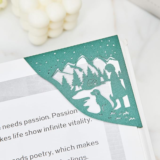 4PCS Pearl Metallic Bookmarks, Cute Hollow Book Corner - Protecting Bookmark for Book Lovers, Small Gifts for Readers Women
