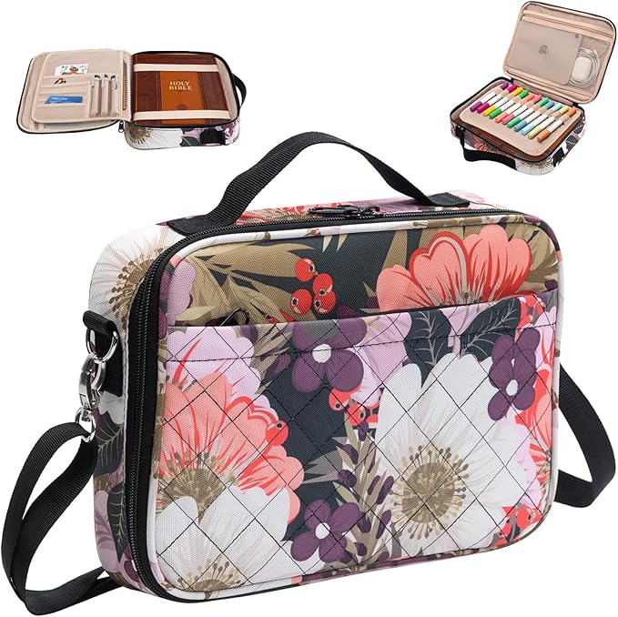 IMAGINING Bible Cover for Women - Stylish Large Bible Bag - Bible Case with Handles - Bible Carrying Case for Women - Bible Gift - Book Protector for Book Lovers
